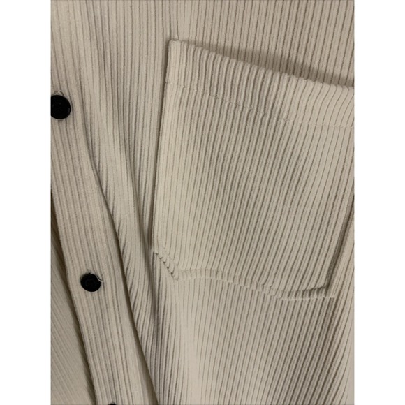 COOFANDY Corduroy Style Ribbed LS Tan Collar Button Down Casual Shirt Men 2xL - Picture 4 of 6